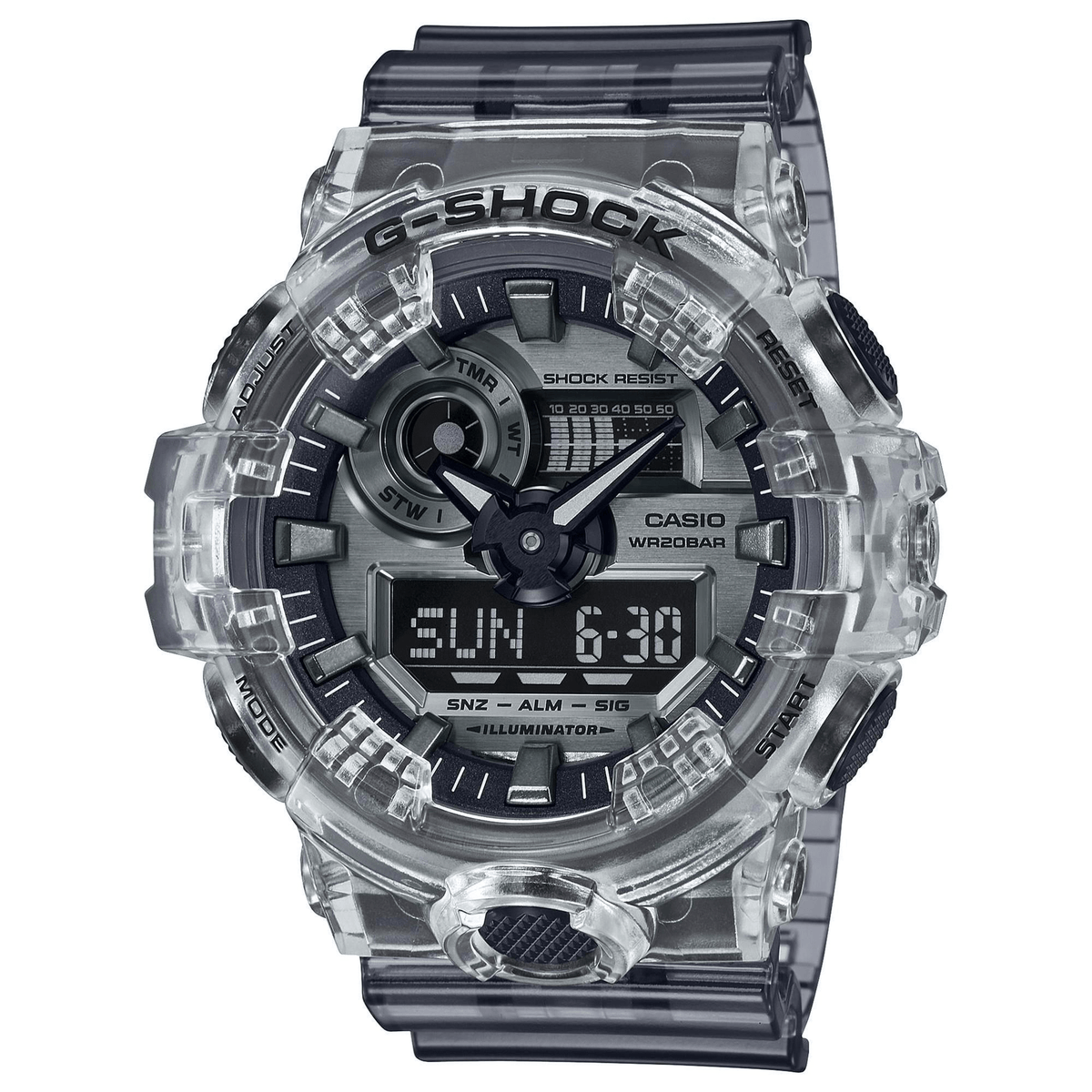 G-Shock Analog-Digital Sport Transparent Resin Men's Watch GA700SK-1A