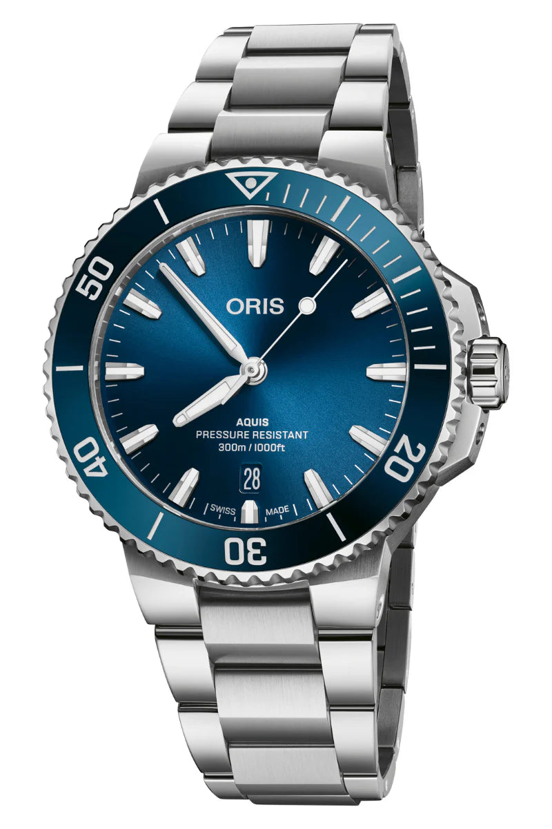 Oris Aquis Date 41.5mm Blue Dial Men's Watch 01 733 7787 4135-07 8 22 04PEB