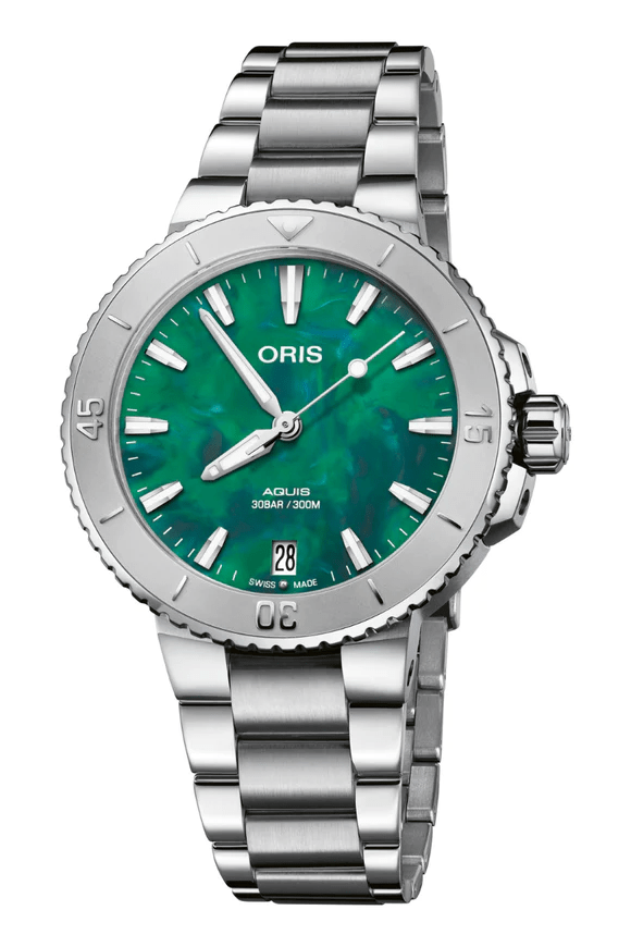 Oris x Bracenet Aquis 36.5mm Steel Unisex Watch 01 733 7770 4137