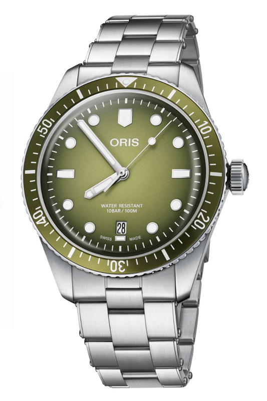 Oris Divers Sixty-Five Date 40mm Forest Green Men's Watch 01 733 7707 4057-07 8 20 18