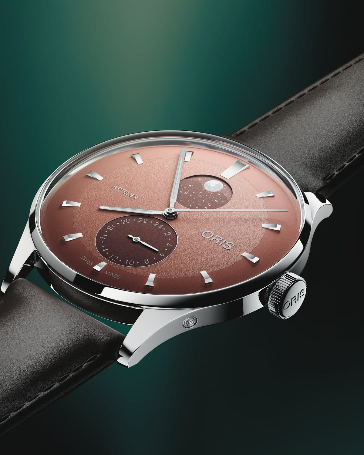 Oris Artelier Complication 40mm Brown Dial Men's Watch 01 782 7811 4056-07 6 20 17FC
