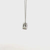 Ethos Creations 2 1/2ct Lab Diamond Solitaire Pendant with Under-Pass Chain