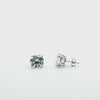 6CT Round Lab Created Diamond Stud Earrings 14K White Gold IGI Cert F VVS2 Ideal