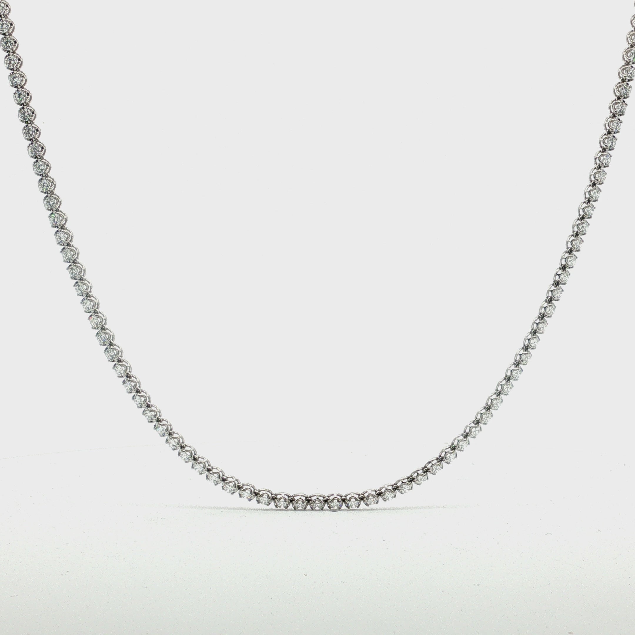 6 Carat Round Diamond Tennis Necklace