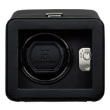 WOLF Windsor Single Watch Winder With Cover Black 4525029