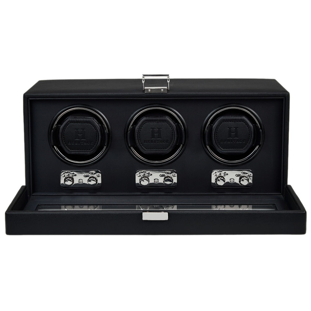 WOLF Heritage Triple Watch Winder Black 270202