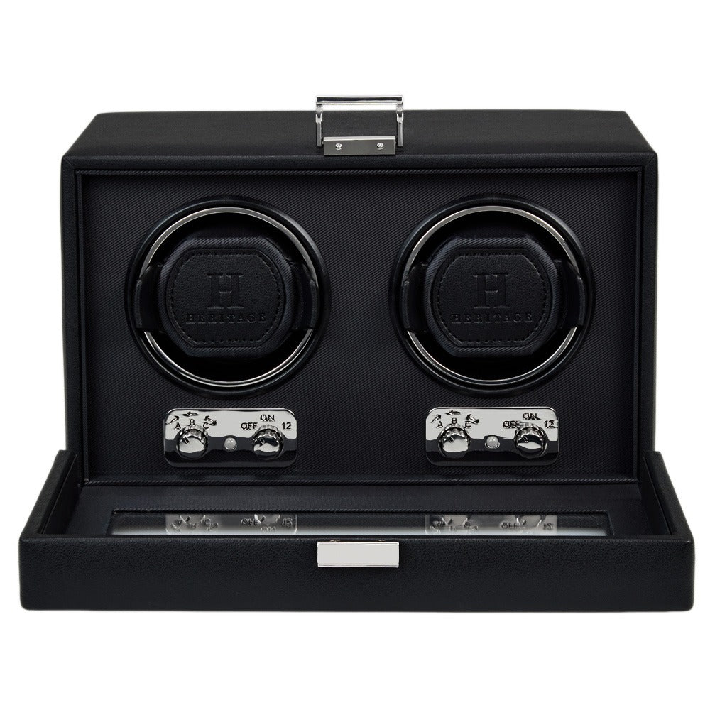 WOLF Heritage Double Watch Winder Black 270102