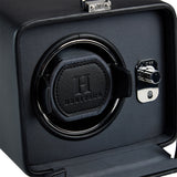 WOLF Windsor Single Watch Winder With Cover Black 4525029