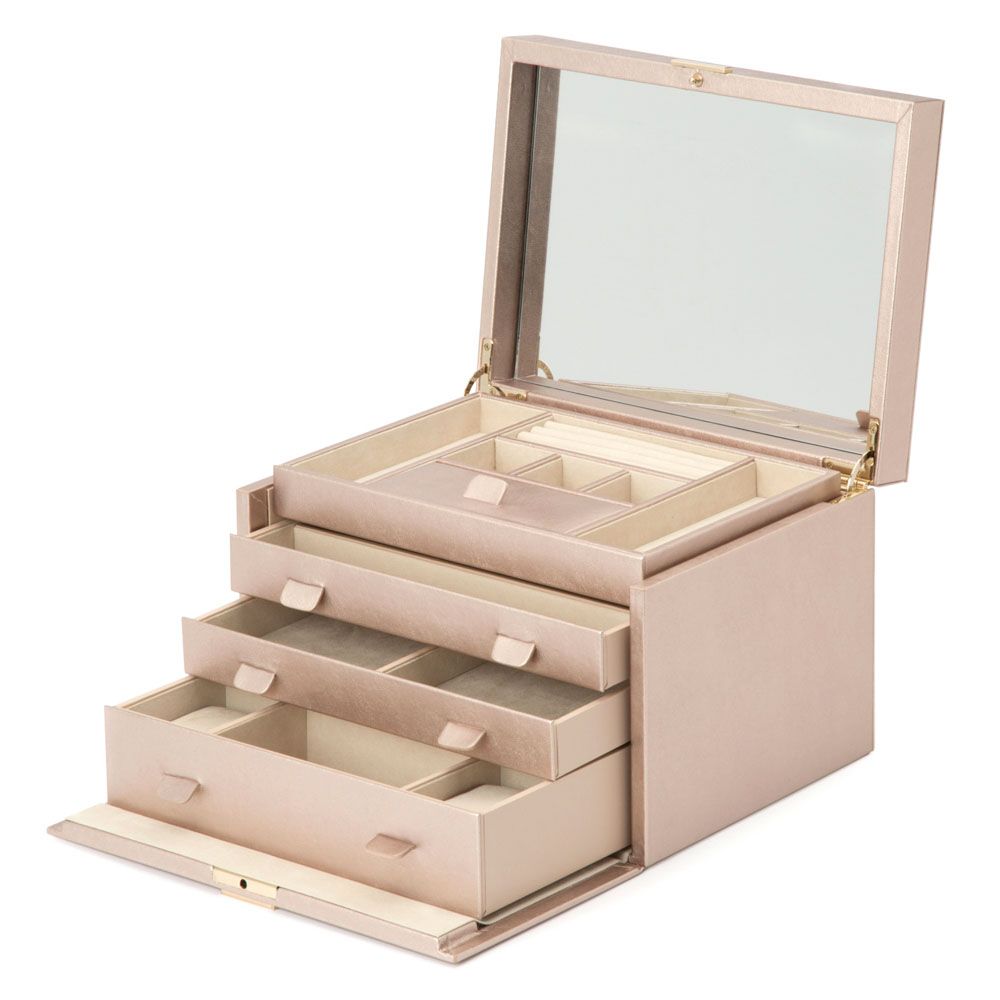 WOLF Palermo Rose Gold Large Jewelry Box 213016