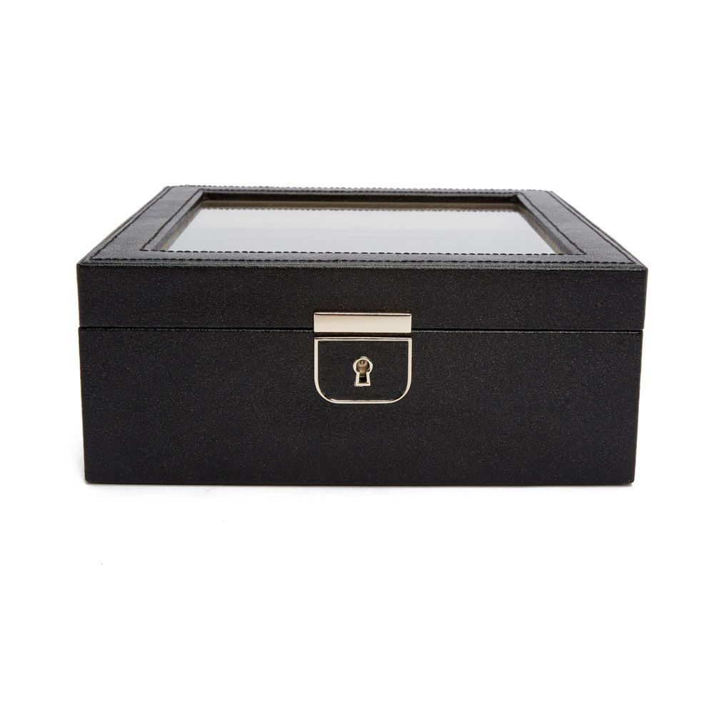 WOLF Palermo 6 Piece Watch Box Black 213802