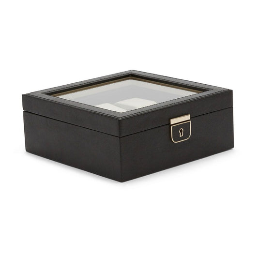 WOLF Palermo 6 Piece Watch Box Black 213802