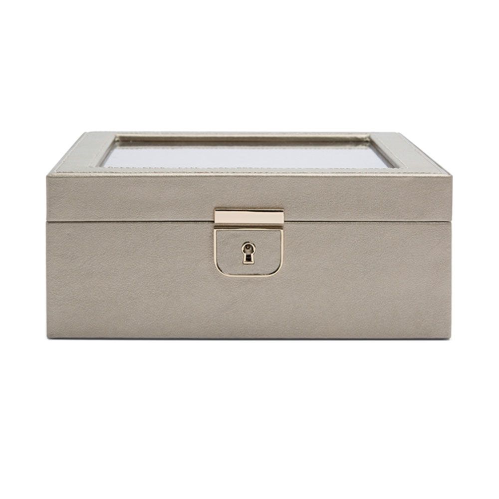 WOLF Palermo 6 Piece Watch Box Pewter 213878