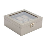 WOLF Palermo 6 Piece Watch Box Pewter 213878