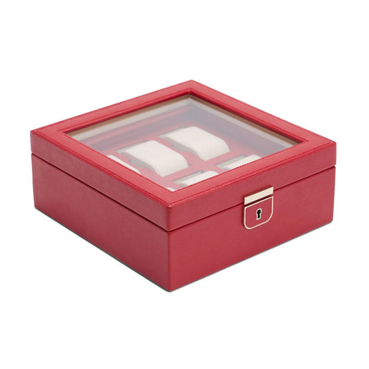 WOLF Palermo 6 Piece Watch Box Red 213872