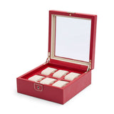 WOLF Palermo 6 Piece Watch Box Red 213872