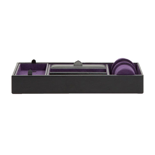 WOLF Blake Valet Tray With Cuff Black/Purple 306428