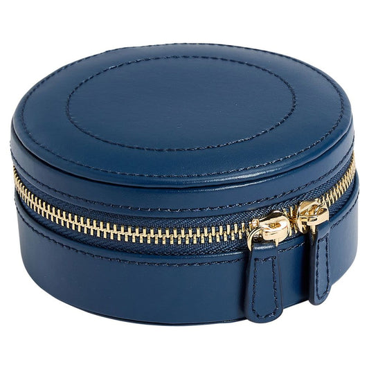 WOLF Sophia Indigo Round Zip Jewelry Case 392317