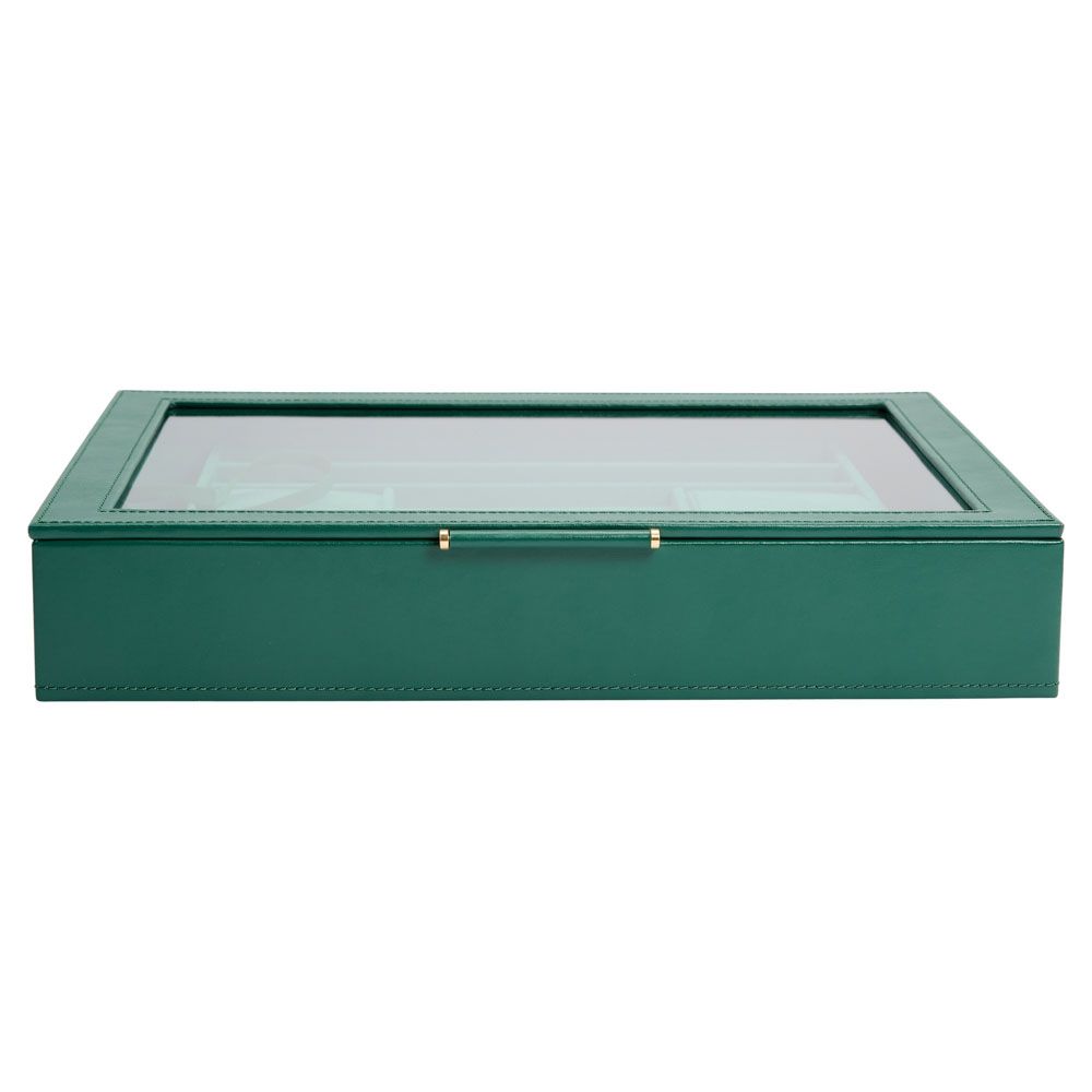 WOLF Sophia Forest Green Jewelry Box With Window 392412