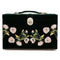 WOLF Zoe Large Jewelry Box Forest Green Velvet Floral Embroidery 393012