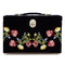 WOLF Zoe Large Jewelry Box Indigo Velvet Floral Embroidery 393016