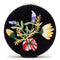 WOLF Zoe Travel Round Pouch Indigo Velvet Floral Embroidery 393216