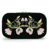 WOLF Zoe Travel Zip Case Forest Green Velvet Floral Embroidery 393312