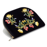 WOLF Zoe Travel Jewelry Portfolio Indigo Velvet Floral Embroidery 393416