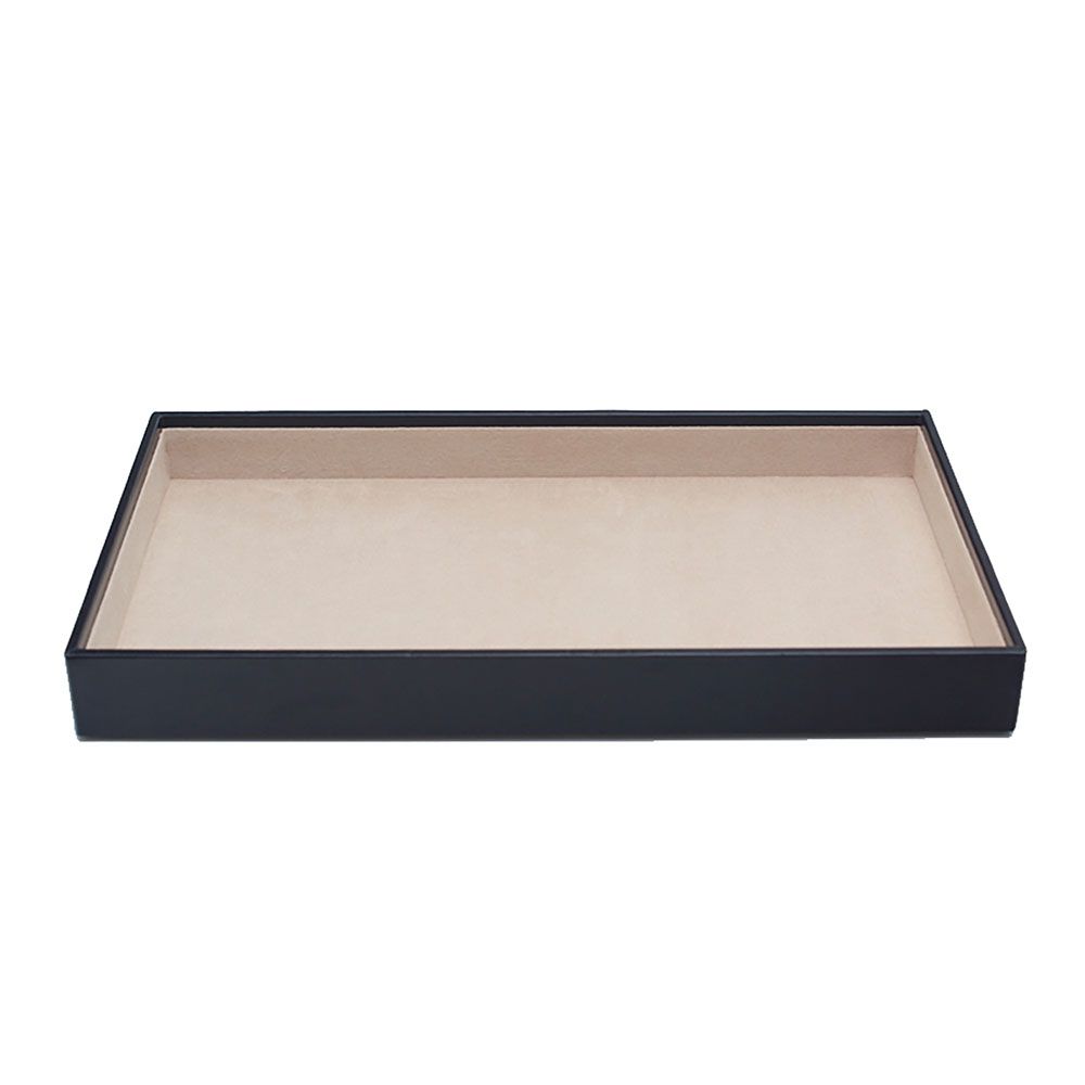 WOLF Vault 1.5" Standard Tray Black Leather 435102