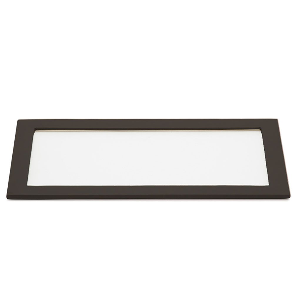 WOLF Vault Tray Glass Lid Black Leather Finish 435302