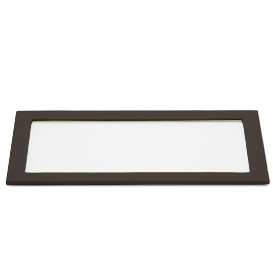 WOLF Vault Tray Glass Lid Black Leather Finish 435302