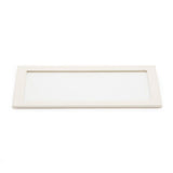 WOLF Vault Tray Glass Lid Ivory Leather Finish 435353