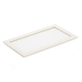 WOLF Vault Tray Glass Lid Ivory Leather Finish 435353