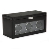 WOLF Viceroy Classic Triple Watch Winder with Storage Black 456302