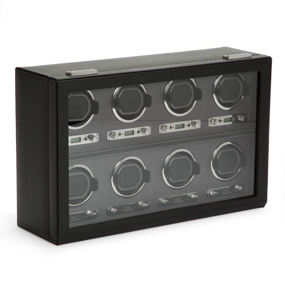 WOLF Viceroy Classic 8 Piece Watch Winder Black 456902