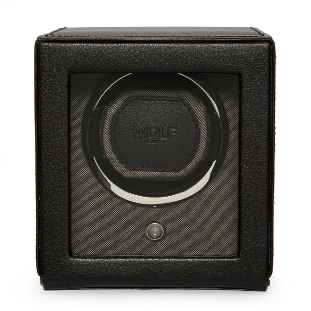 WOLF Cub Single Watch Winder with Cover Black 461103