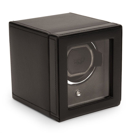 WOLF Cub Single Watch Winder with Cover Black 461103
