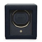 WOLF Cub Single Watch Winder with Cover Navy 461117
