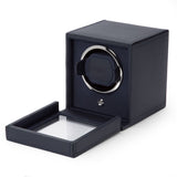 WOLF Cub Single Watch Winder with Cover Navy 461117