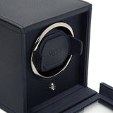 WOLF Cub Single Watch Winder with Cover Navy 461117