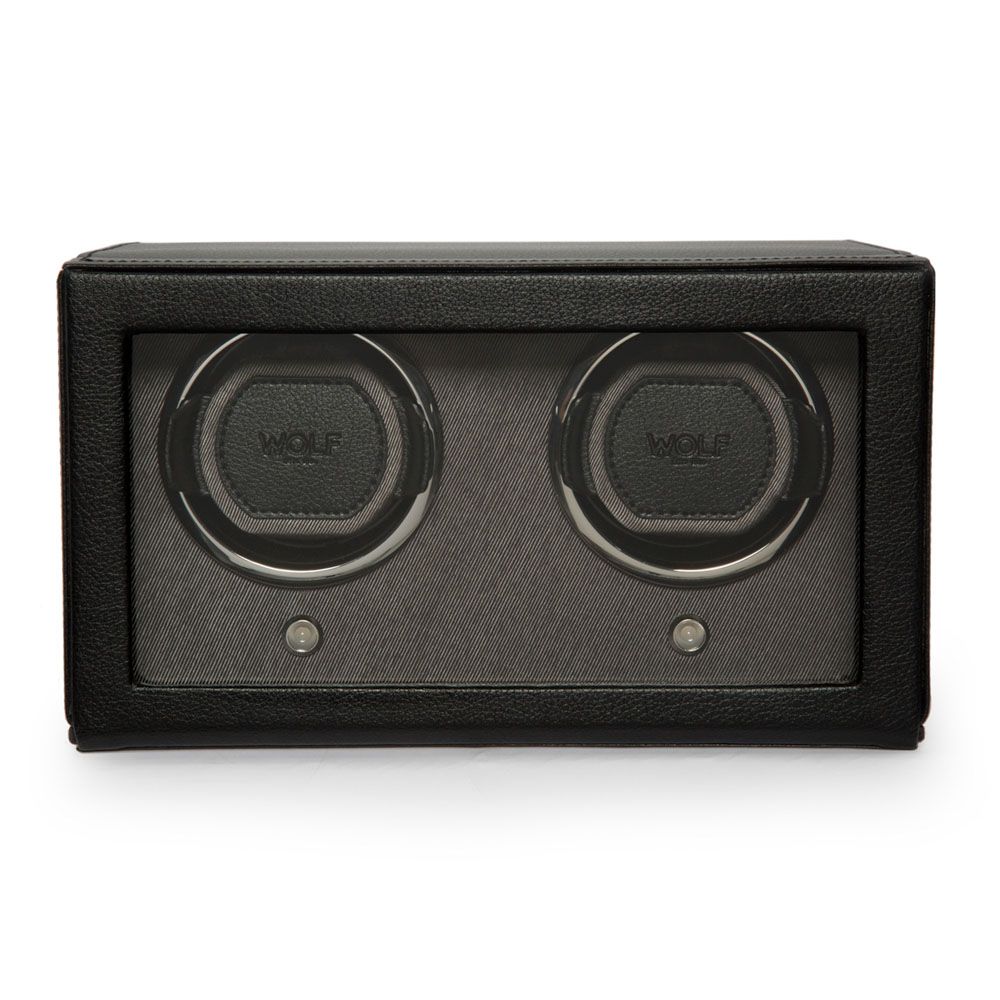 WOLF Cub Double Watch Winder with Cover Black 461203