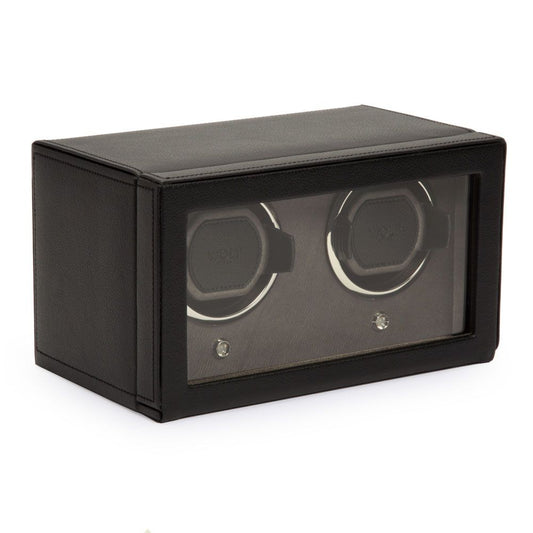 WOLF Cub Double Watch Winder with Cover Black 461203
