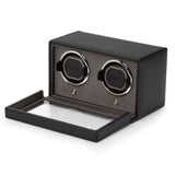 WOLF Cub Double Watch Winder with Cover Black 461203