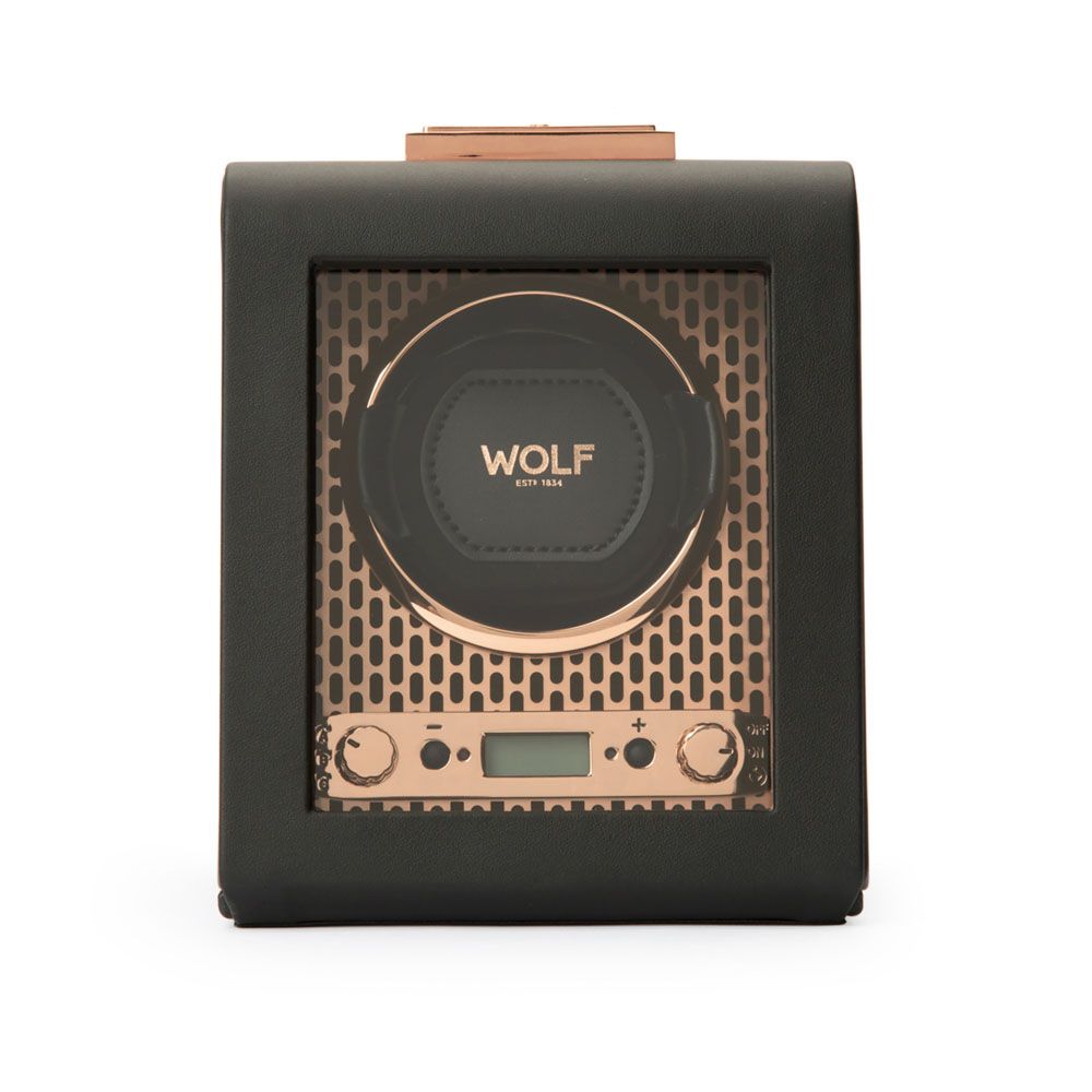 WOLF Axis Copper Metal Plated Single Watch Winder 469116