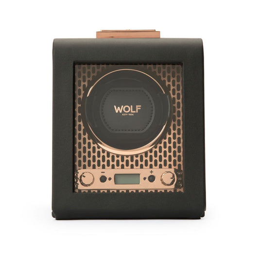 WOLF Axis Copper Metal Plated Single Watch Winder 469116