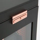 WOLF Axis Copper Metal Plated Single Watch Winder With Storage 469216
