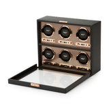 WOLF Axis Copper Metal Plated 6 Piece Watch Winder 469616