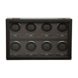 WOLF Axis Powder Coat Metal Plated 8 Piece Watch Winder 469703