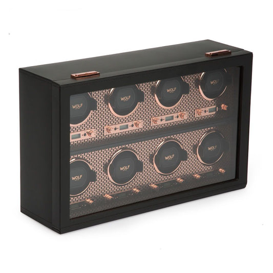 WOLF Axis Copper Metal Plated 8 Piece Watch Winder 469716