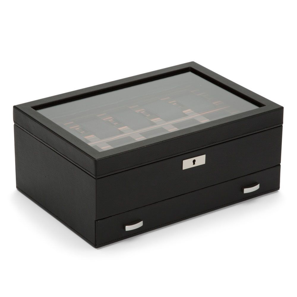 WOLF Roadster 10 Piece Watch Box With Drawer 477656