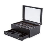 WOLF Roadster 10 Piece Watch Box With Drawer 477656